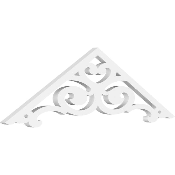 Ekena Millwork Pitch Hurley Architectural Grade PVC Gable Pediment, 36"W x 10 1/2"H x 1"P (7/12) GPP036X011X100HUR - main